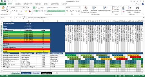Excel arbeitsplan, schichtplan, einsatzplanung, einsatzkontrolle, büroplanung, arbeitstage sie können gleich alle mitarbeiter in dieser einen excel vorlage verwalten oder sie kopieren sich diese. Einsatzplanung Excel : Erstellung Von Dienstplanen Mit ...