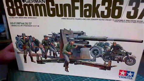 Tamiya 135 Scale German 88mm Gun Flak 3637 Build Update 1 Youtube