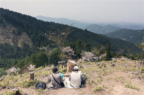 Tourists Sit Down And Have A Picnic Editorial Image Image Of People