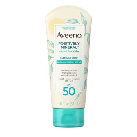 Aveeno Sensitive Skin Spf 50 Mineral Sunscreen Ingredients Explained