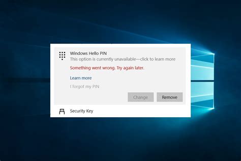 Fix Windows Hello PIN This Option Is Currently Unavailable