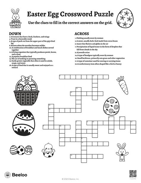 Souverän Bedeutung Vermuten Easter Crossword Puzzle Printable