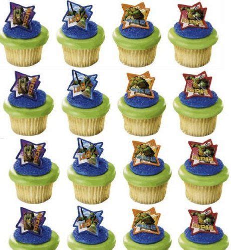 24 Teenage Mutant Ninja Turtles Cupcake Decoration Rings Bestseller