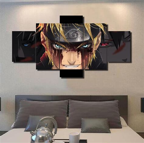 Frame Hd Printed 5 Piece Modular Home Decor Wall Art Naruto Anime