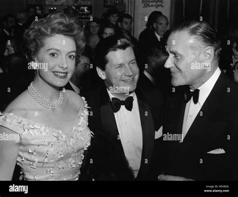 Actress Deborah Kerr And Husband Anthony Bartley Chat With Producer David Rose At The Premiere
