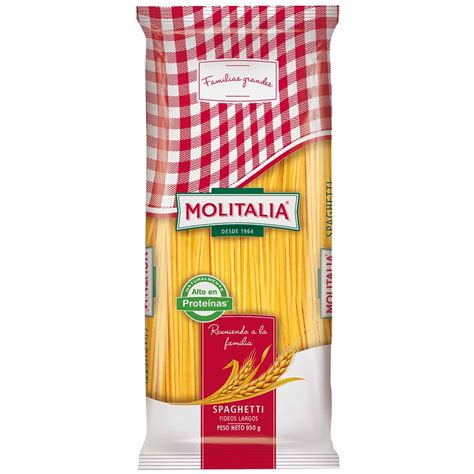 Fideos Spaghetti Molitalia Bolsa 950g Plazavea Supermercado
