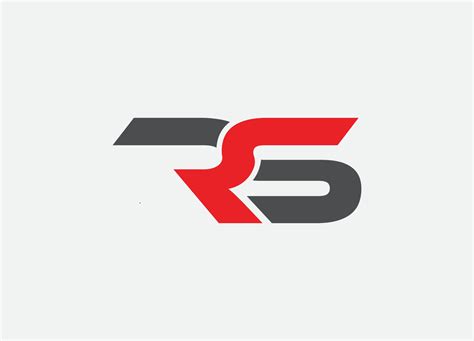 Projeto Do Logotipo Do Alfabeto Da Letra Rs Ou Rs Em Formato Vetorial