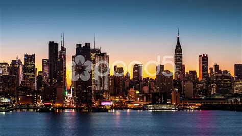 New York City Sunrise Stock Footagecityyorksunrisefootage City