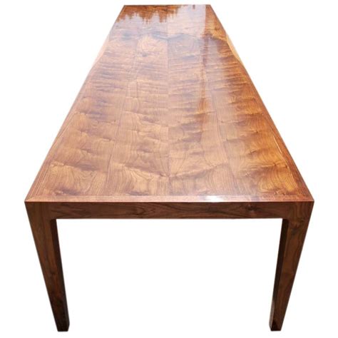 Parsons Table In Solid Walnut At 1stdibs