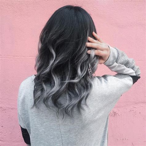 Time To Shine In Medium Length Hairstyles Grey Ombre Hair Grey Hair
