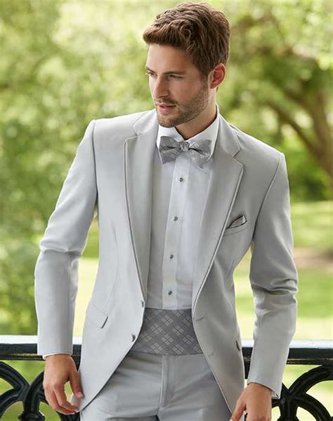Tailor Made Italian Silver Men Suits Slim Fit Groom Prom Dress Blazer