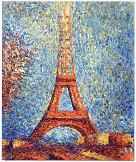 Reproduction De La Tour Eiffel De Georges Seurat Galerie Mont Blanc
