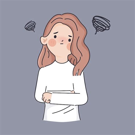 Premium Vector Hand Drawn Woman In Mental Disorder Finding Answers