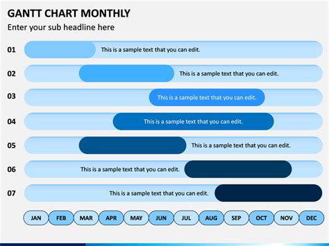 Gantt Chart Monthly Powerpoint Template Sketchbubble