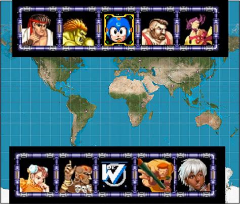 Megaman X Street Fighterstage Select Screen By Johnnyotgs On Deviantart