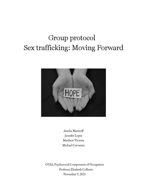 Group Protocol Sex Trafficking Final Pdf Psychotherapy Cognitive Behavioral Therapy