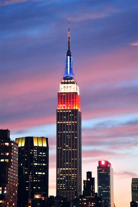 Empire State Building Lights Walks Of New York
