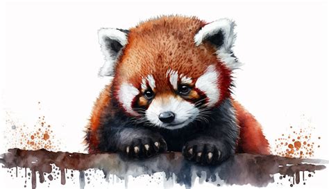 Watercolor Red Panda Art 3 Graphic By 1xmerch · Creative Fabrica