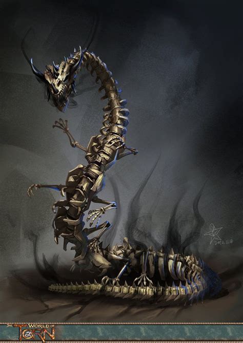 Skeletal Behir By Yanzi On Deviantart Undead Art