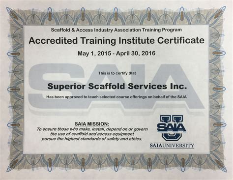 Scaffolding Safety Certificate Tutoreorg Master Of Documents