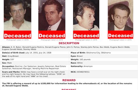 Fbi Says Remains Of Fugitive Tied To Police Chiefs 1980 Death Found