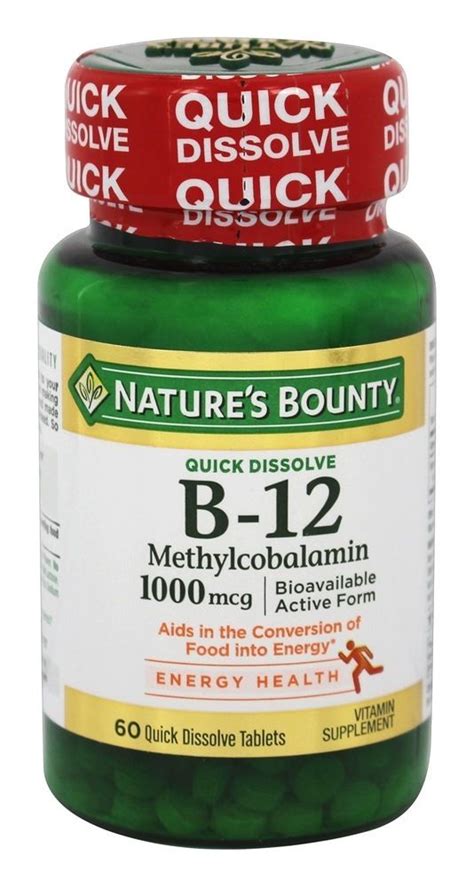 Natures Bounty Vitamin B12 Methylcobalamin In 2021 Vitamins Best