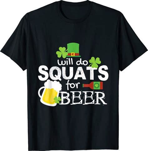 funny squats st patricks day t shirt work out weight lifting men buy t shirt designs