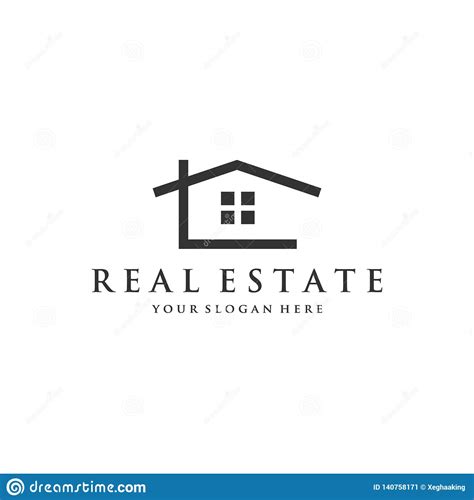Real Estate Company Logo Designs Stock Vector