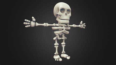 Low Poly Cartoon Skeleton Buy Royalty Free 3d Model By Toon Goo