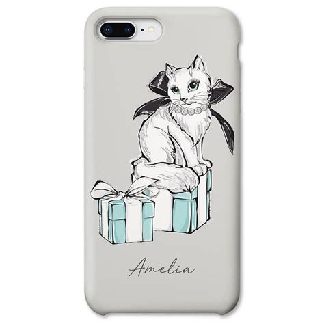 Cat Sat On Tiffany Boxes Personalised Phone Case Personalized Phone