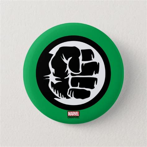 Hulk Retro Fist Icon Pinback Button