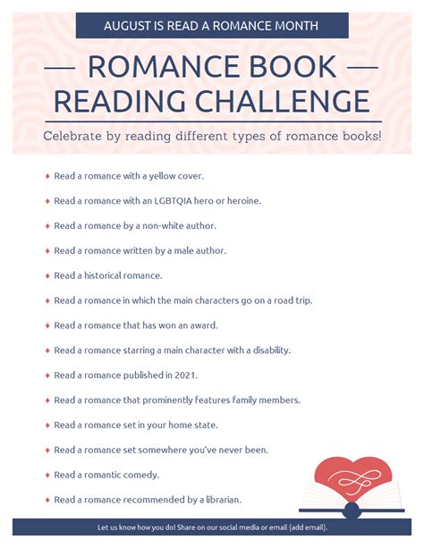 Romance Book Challenge Reading Challenge Book Challenge Reading Romance