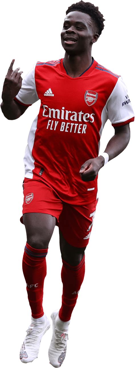 Bukayo Saka Arsenal Football Render Footyrenders