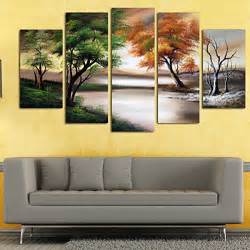 Changing Seasons Canvas Large Nature Wall Art Depicts All Four