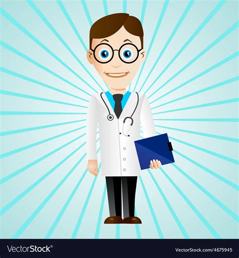 Doctor With Medical Chart Clipboard Royalty Free Vector