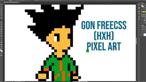 Gon Freecss Hunter X Hunter Pixel Art Timelapse Youtube