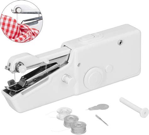 Relaxdays Mini Handheld Portable Sewing Machine Includes Accessories