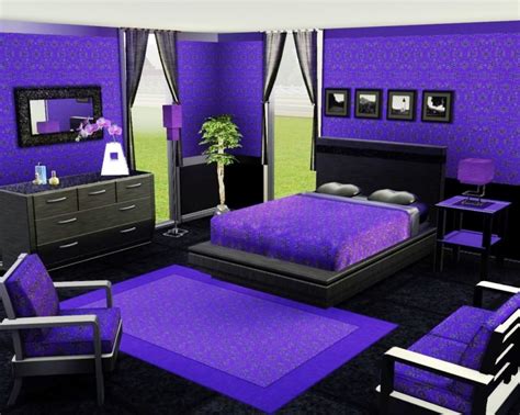 Black White And Purple Bedroom Ideas Purple Bedrooms Purple Living