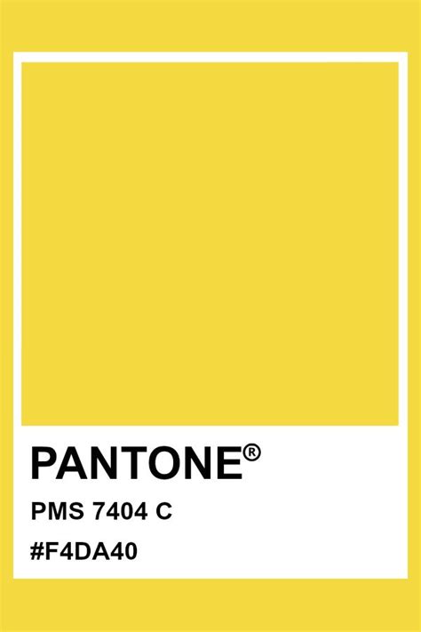 Pantone Pms 7404 Pantone Color Pms Hex Yellow Pantone Swatches