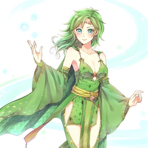 Rydia Ff4 Final Fantasy Final Fantasy Iv 1girl Aged Up Breasts Bridal Gauntlets