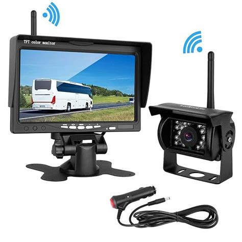 12v 24v Wireless Dual Backup Cameras System W 7 Rear View Monitor For