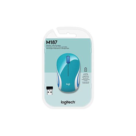 Mouse Logitech M187 Mini Inalambrico Teal 910 005363