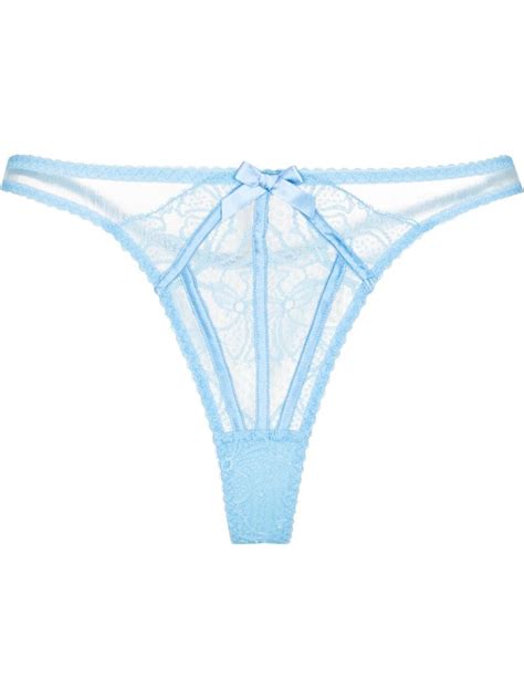 Agent Provocateur Lace Detail Sheer Thong Farfetch