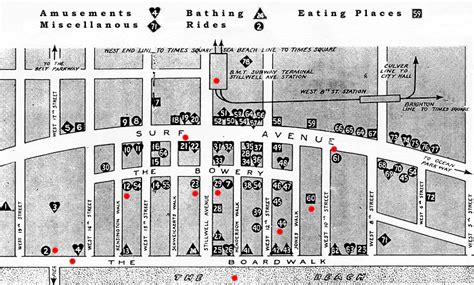 Coney Island 1949 Map