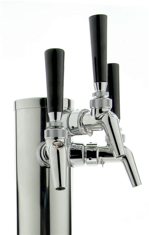 Ball valve quick opening model: Polished Stainless Steel Triple Faucet Draft Tower - 14 ...