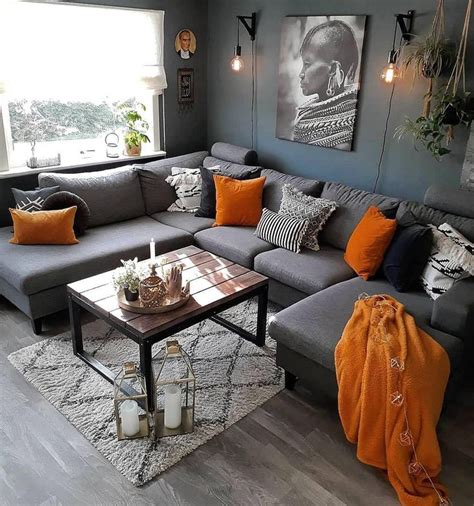 Pin By Hajni Es On Dream Home Living Room Orange Living Room Decor