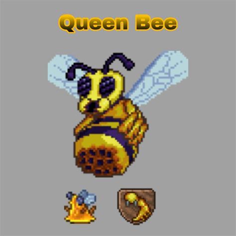 Terraria Mmorpg Queen Bees Pixel Art Fantasy Characters Art