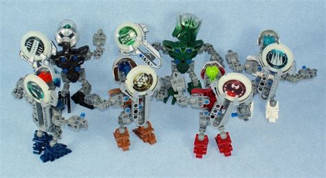 Lego Bionicle Metru Nui Matoran 8607 ~ 8612 With Glow In The Dark