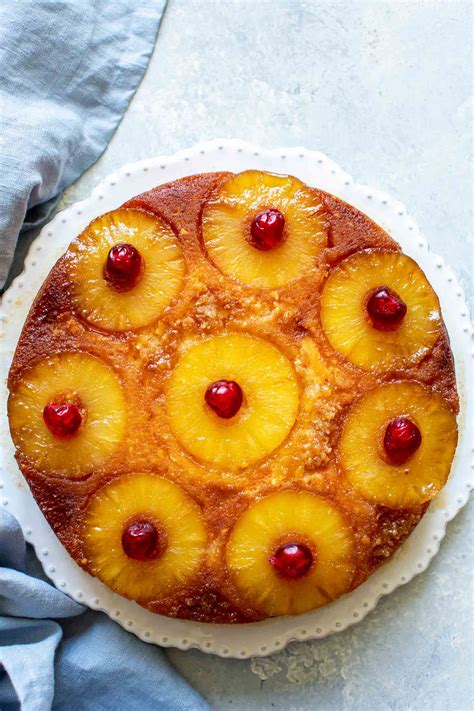 Pineapple Upside Down Cake With Cherries Vertical A Miller S