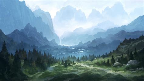 Mountains River Forest 3840 X 2160 Gogambar